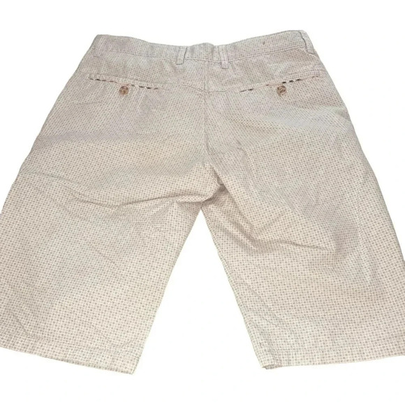 Burberry Men's Cream & Gray Gingham Flat Front Shorts - Picture 7 of 12